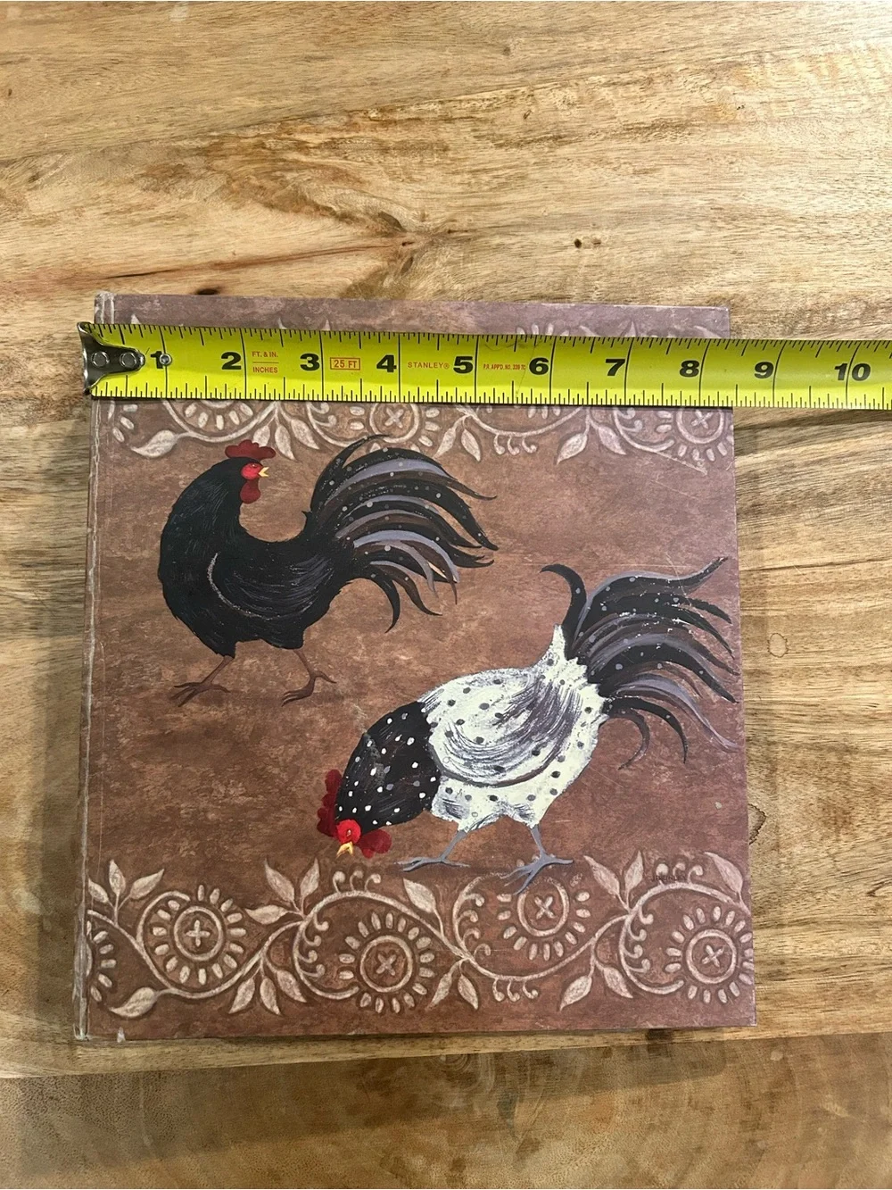 ROOSTER THEMED THREE RING RECIPE CARD BINDER/ORGANIZER
